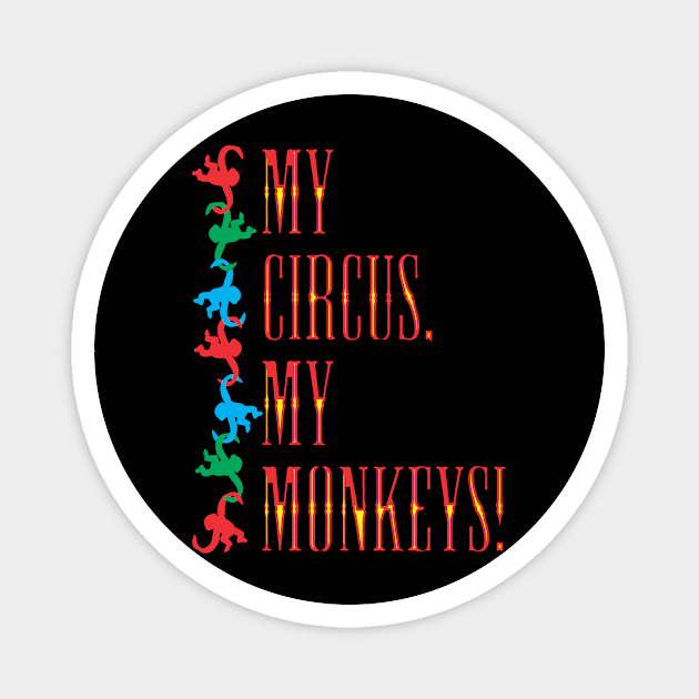 My Circus, My Monkeys! Magnet by Norwood Designs